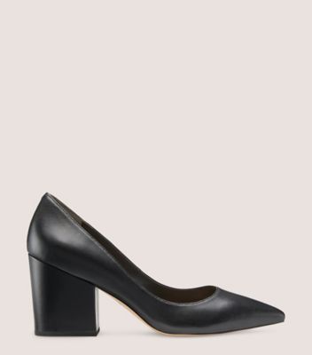 Stuart Weitzman Avenue 75 Sleek Block Pump The Sw Outlet In Black