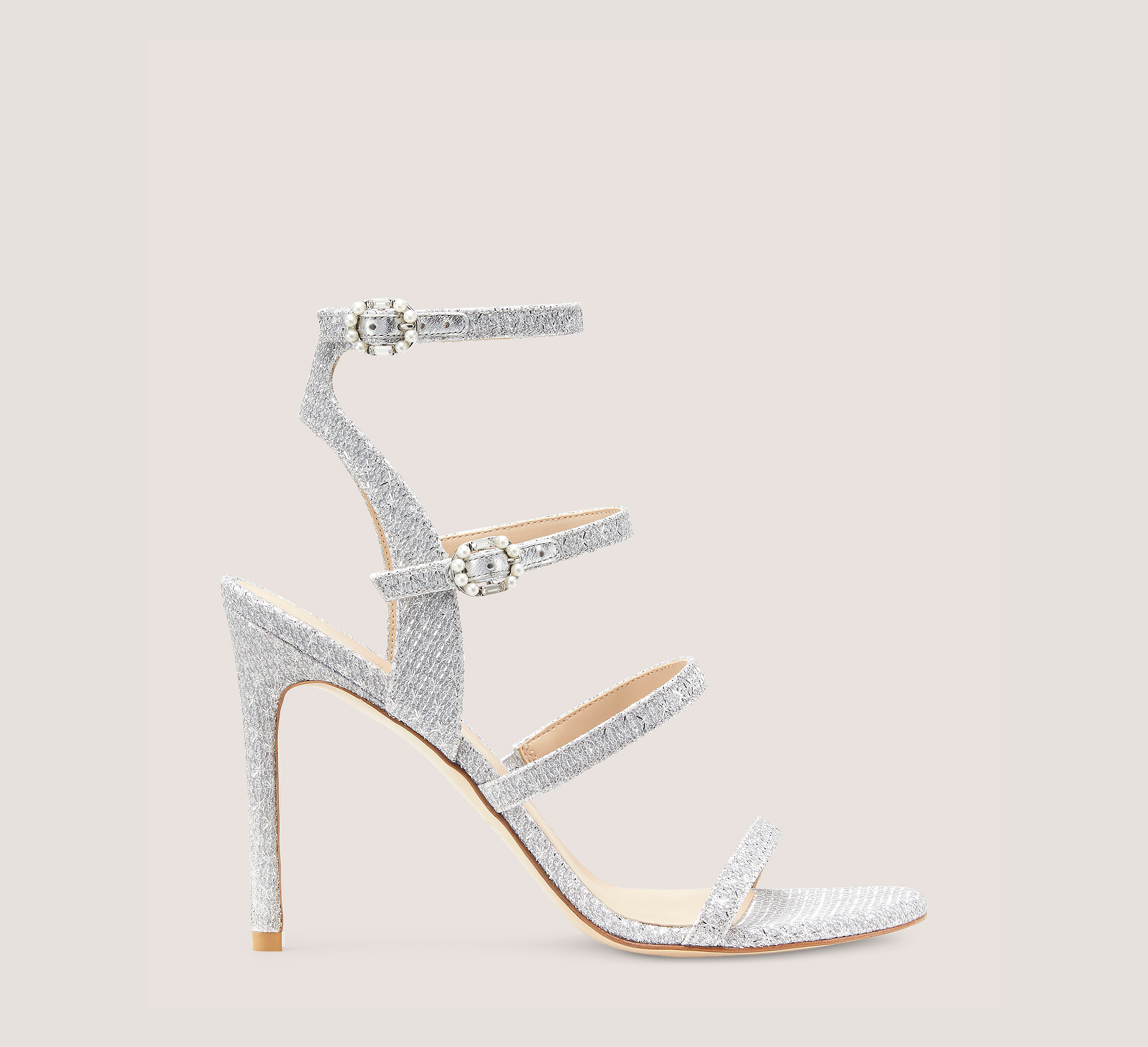 Stuart Weitzman Dazzle Gladiator 100 Sandal The Sw Outlet In Silver