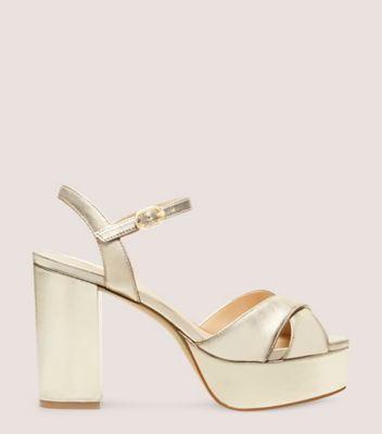 Stuart Weitzman Ivona The Sw Outlet In Platino Gold