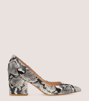 Stuart Weitzman Avenue 75 Sleek Block Pump The Sw Outlet In Natural