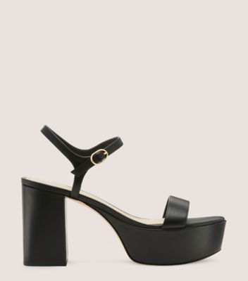 Stuart Weitzman Dancer Mid Block Platform Sandal The Sw Outlet In Black ...