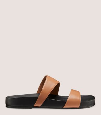 Stuart Weitzman Miami Sport Slide In Tan & Black