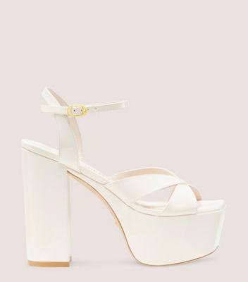 Stuart Weitzman Miami Squarehigh 140 Platform Sandal High Heel Sandals In Seashell