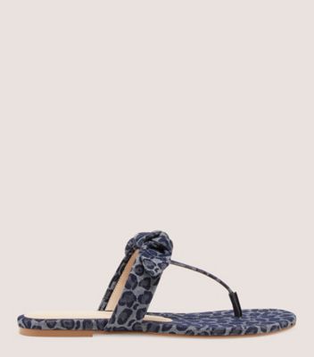 Stuart Weitzman Bandeau T-strap Slide The Sw Outlet In Blue