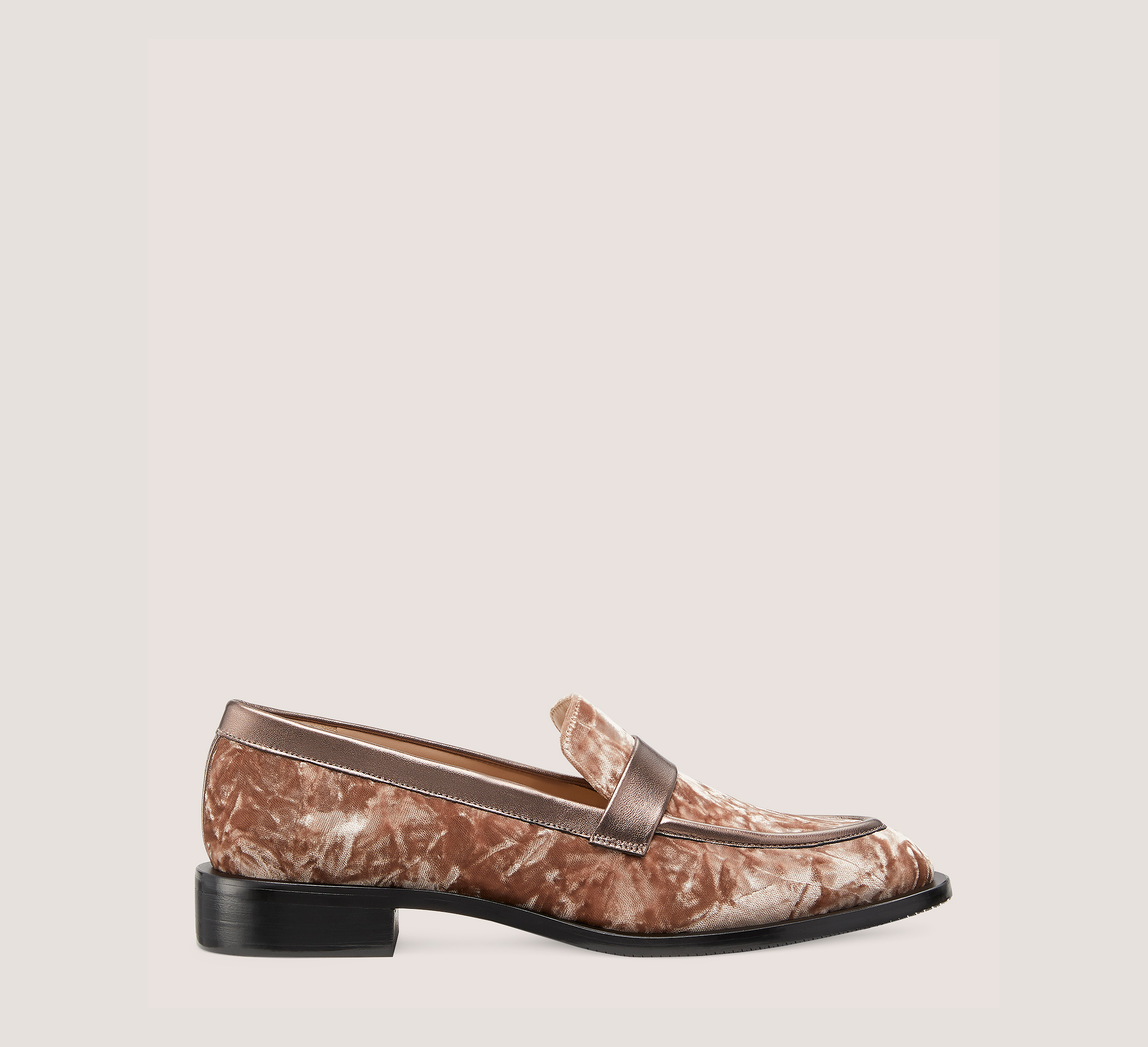 Shop Stuart Weitzman Palmer Sleek Loafer In Capuccino & Pyrite
