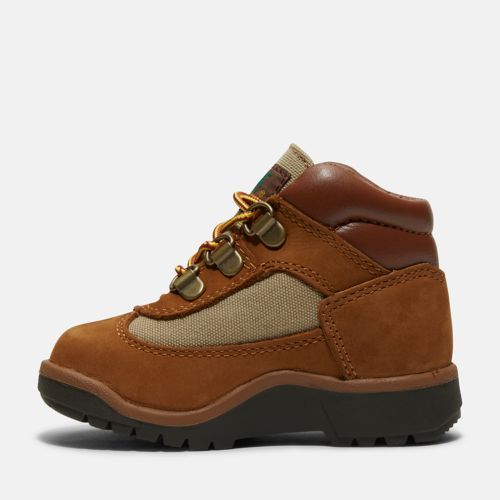 Toddler Leather/Fabric Mid Field Boots-