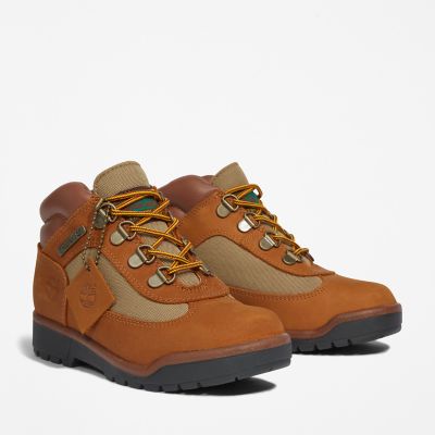 Junior Leather/Fabric Mid Field Boots