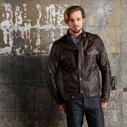 Men's Skye Peak Slim Fit Quilted Leather Jacket | Timberland US Store