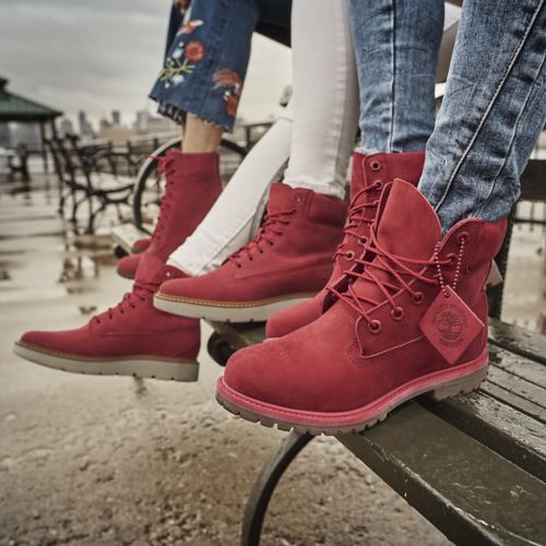 Women's Red Premium Waterproof Boots | Timberland Store