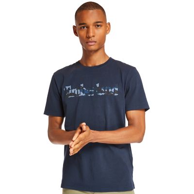 Men's Kennebec River Camo Linear Logo T-Shirt
