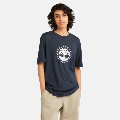 Short-Sleeve Tree Badge Logo Graphic T-Shirt-