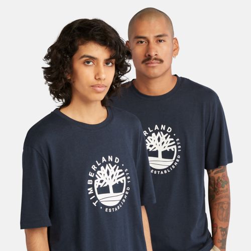 Short-Sleeve Tree Badge Logo Graphic T-Shirt-
