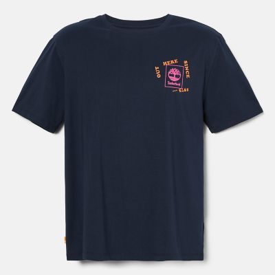 T-shirt de randonnée à imprimé rétro pour hommes