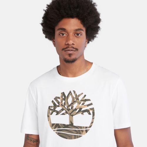 T-shirt avec logo arbre camouflage pour hommes-