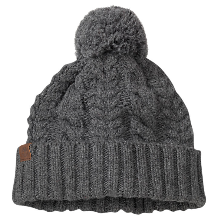 Women's Cable-Knit Pom Hat-