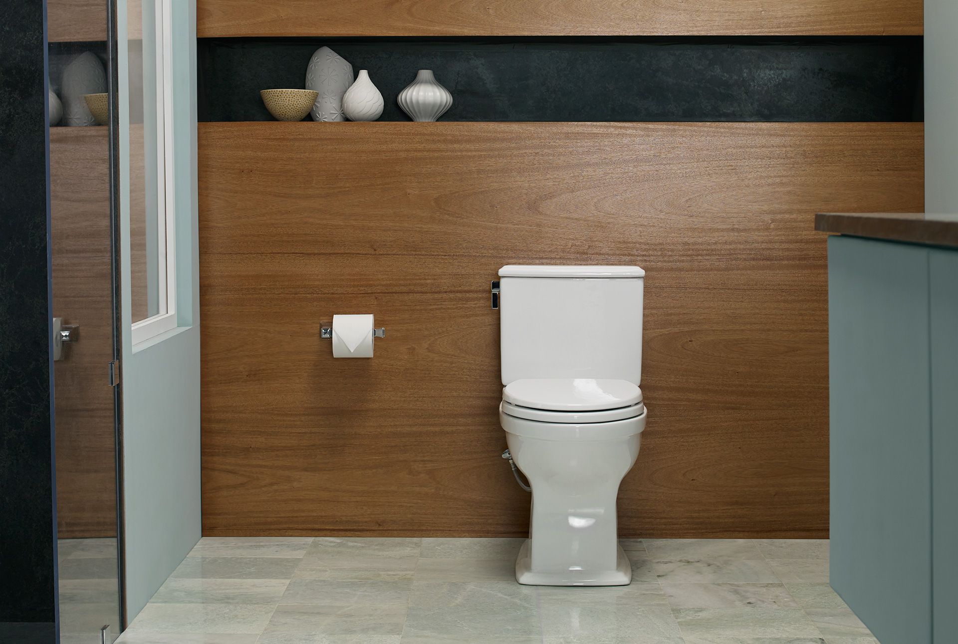 Connelly Two Piece Toilet 1 28 GPF & 0 9 GPF Elongated Bowl